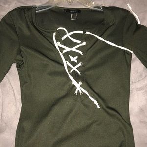 Olive green bodysuit